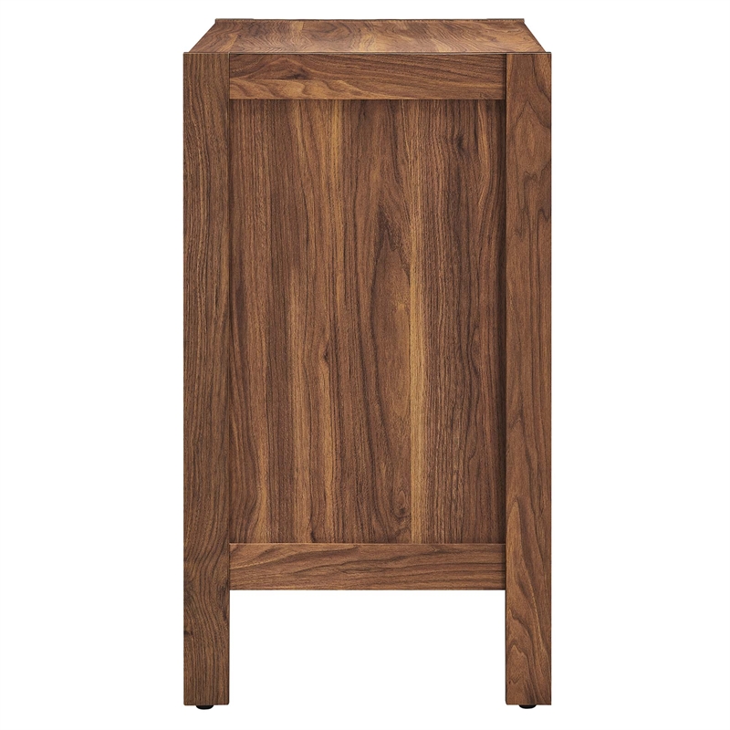 Pemberly Row 33 in Walnut Wood Grain Storage Cabinet with Soft-Close