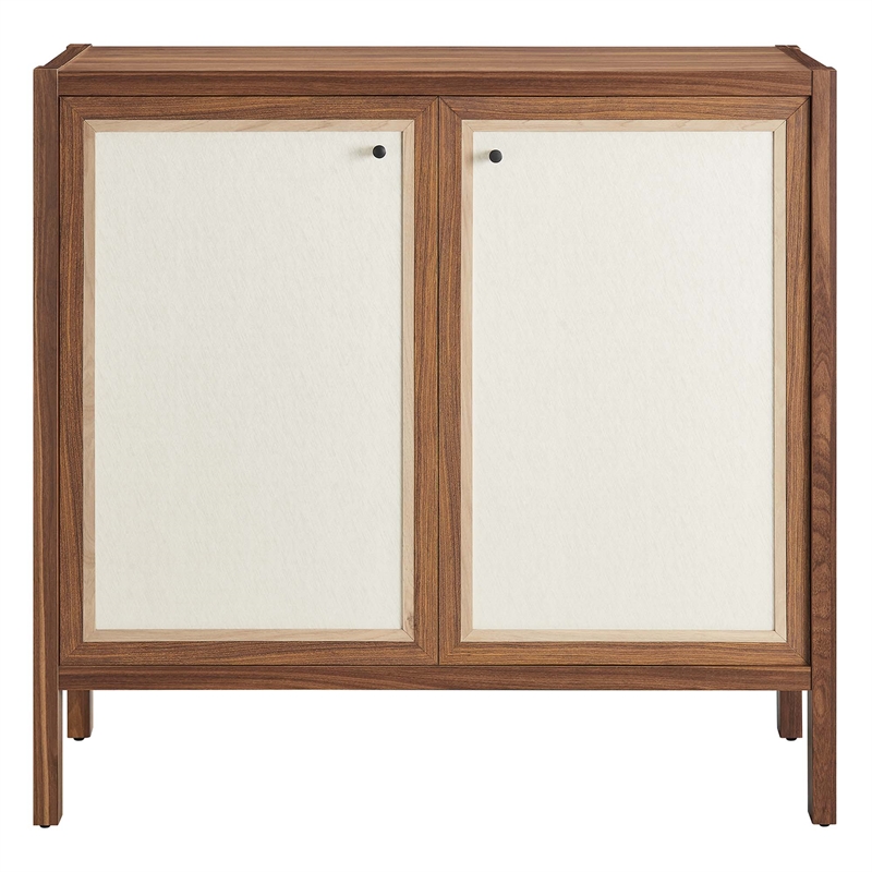 Pemberly Row 33 in Walnut Wood Grain Storage Cabinet with Soft-Close