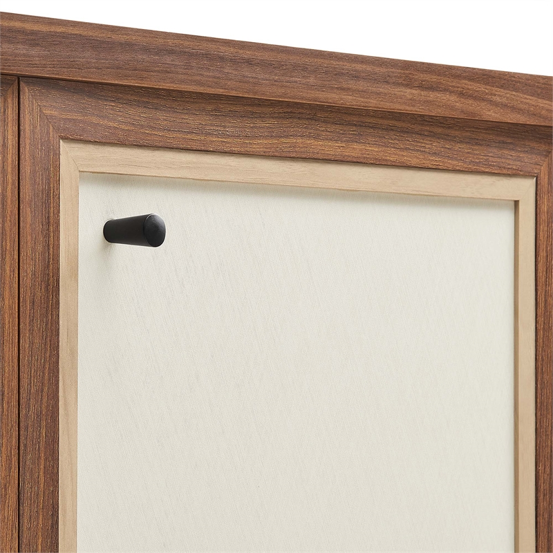 Pemberly Row 33 in Walnut Wood Grain Storage Cabinet with Soft-Close
