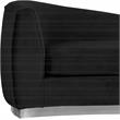 Pemberly Row Black Velvet Chaise with Chrome Base and Modern Design