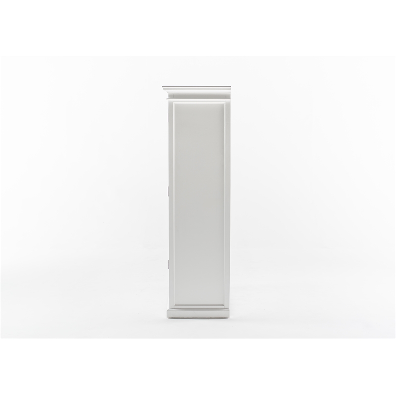 Pemberly Row Wardrobe in White Mahogany with Shelving and Drawers