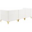 Pemberly Row Cream Velvet Modular Sofa with Deep Channel Tufting