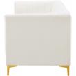 Pemberly Row Cream Velvet Modular Sofa with Deep Channel Tufting