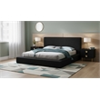 Pemberly Row King Bed in Black Boucle Fabric with Thick Rails