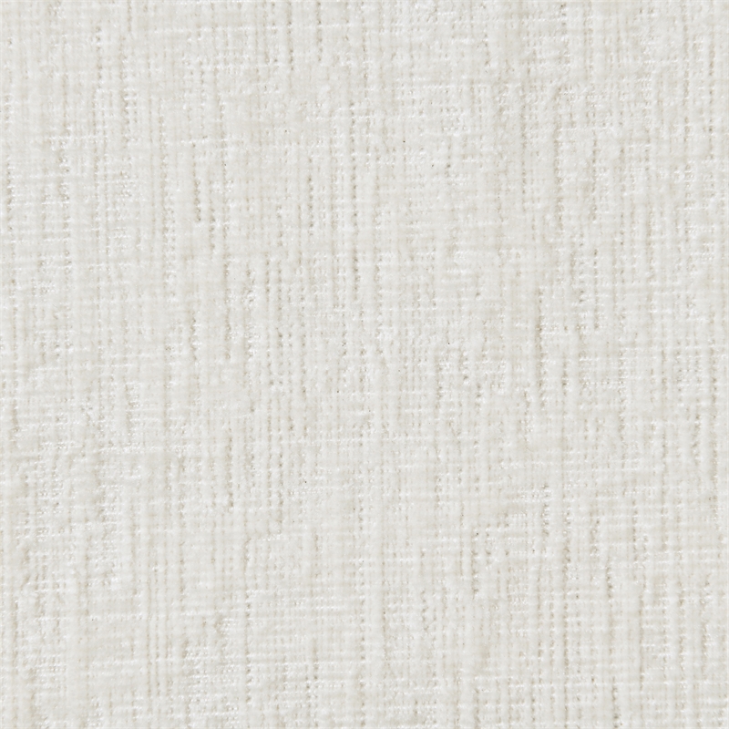 Pemberly Row Full Bed in Cream Chenille Fabric with Walnut Finish Base