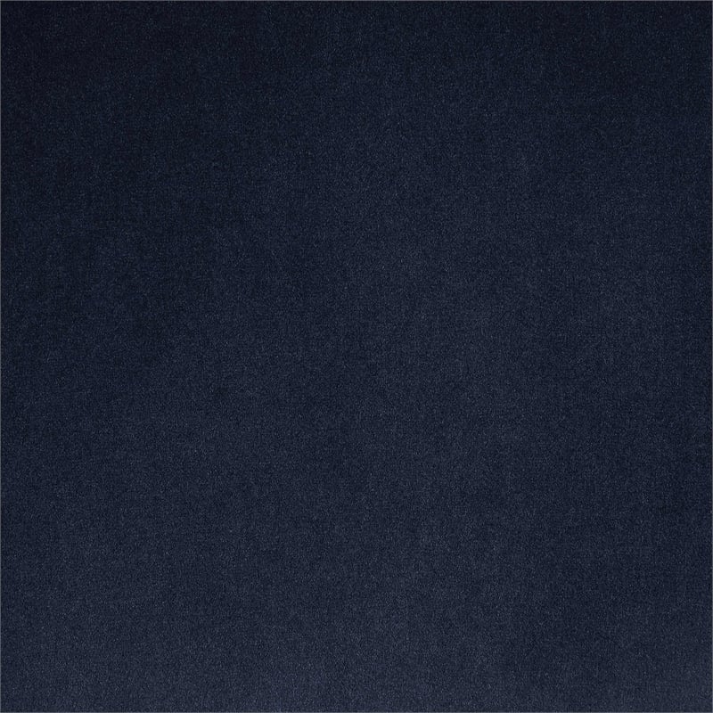 Pemberly Row Navy Velvet Upholstered Chair with Rubberwood Base