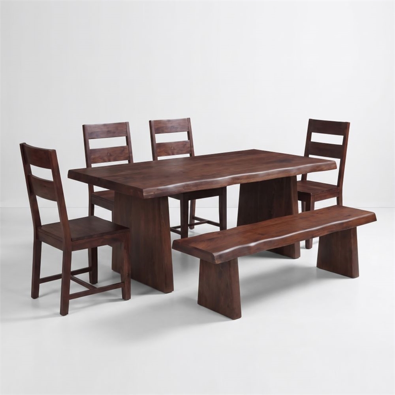 Pemberly Row Live Edge Solid Wood 74