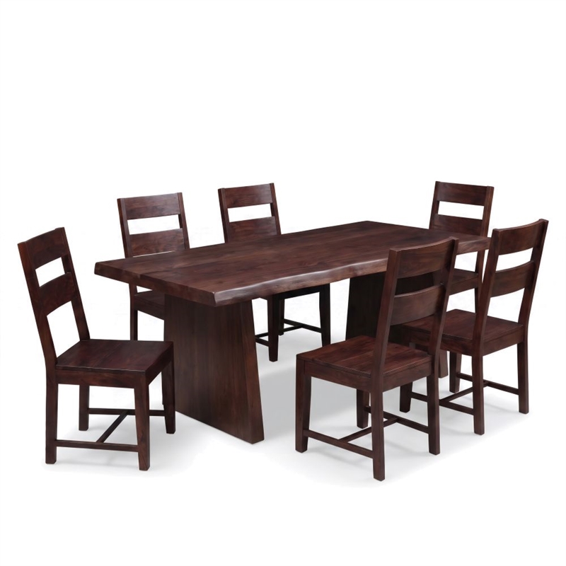 Pemberly Row Live Edge Solid Wood 74