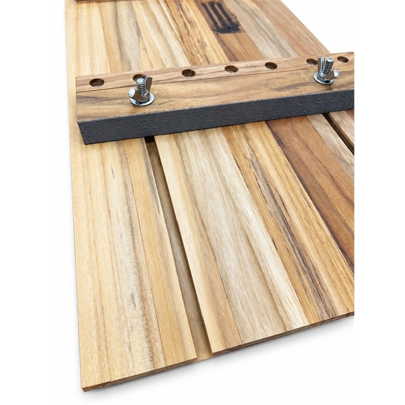 Pemberly Row Adjustable Bathtub Seat/Shelf in Teak Wood 9 1/2