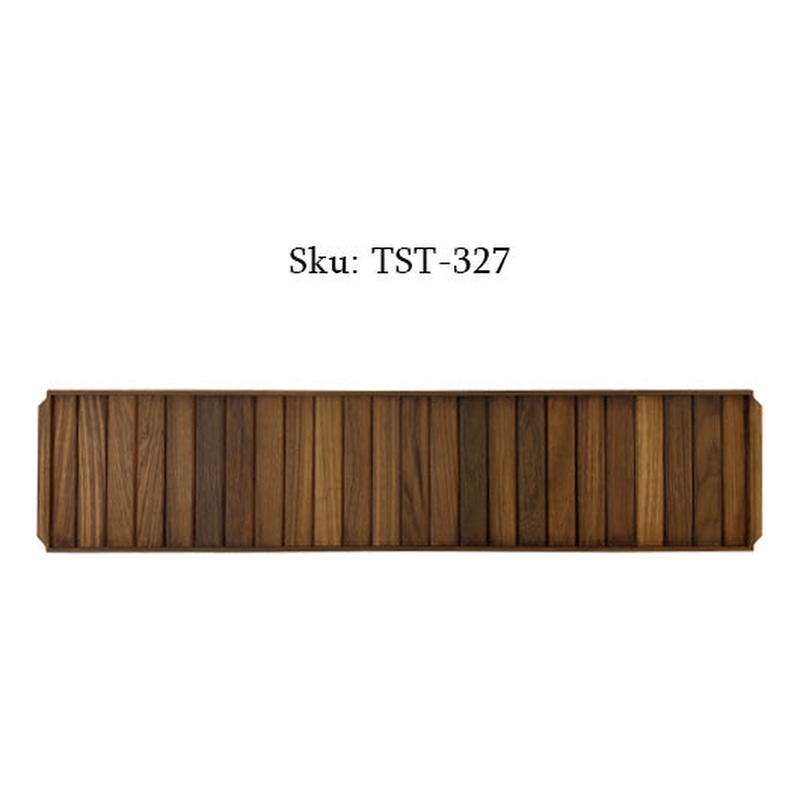 Pemberly Row Handcrafted Teak Wood Serving Tray for Indoor or Outdoor Use