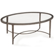 Beaumont Lane Tempered Glass Antique Silver Gray Coffee Table Rectangular Contemporary