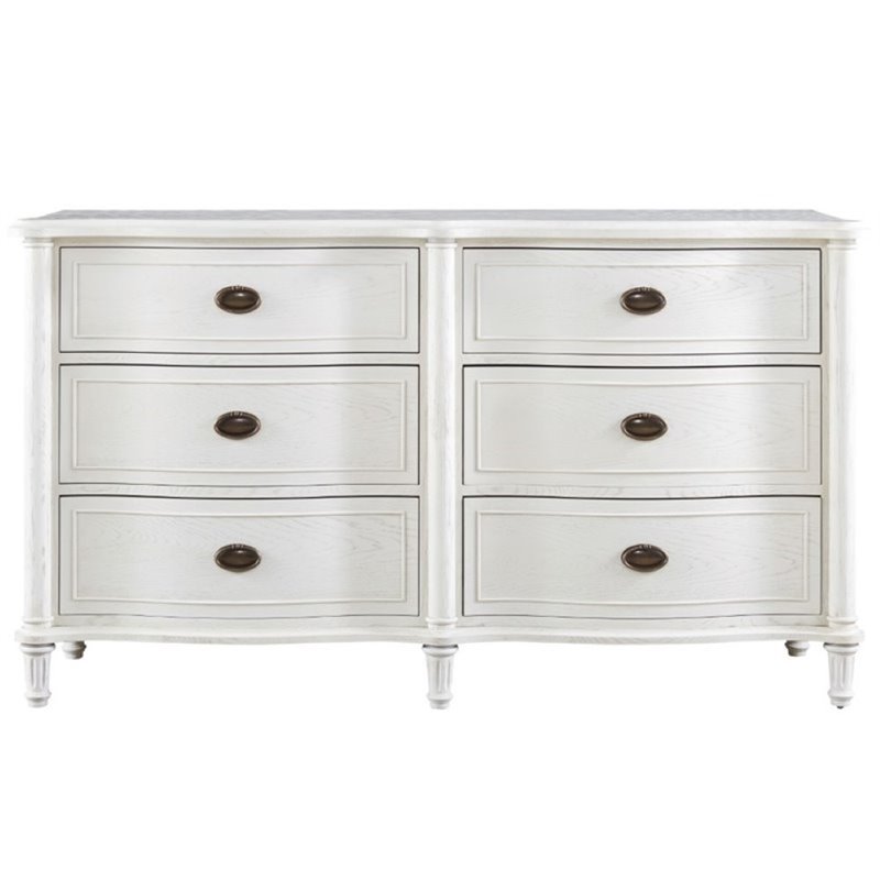 Beaumont Lane Oak Cotton Dresser Rectangular Distressed 36