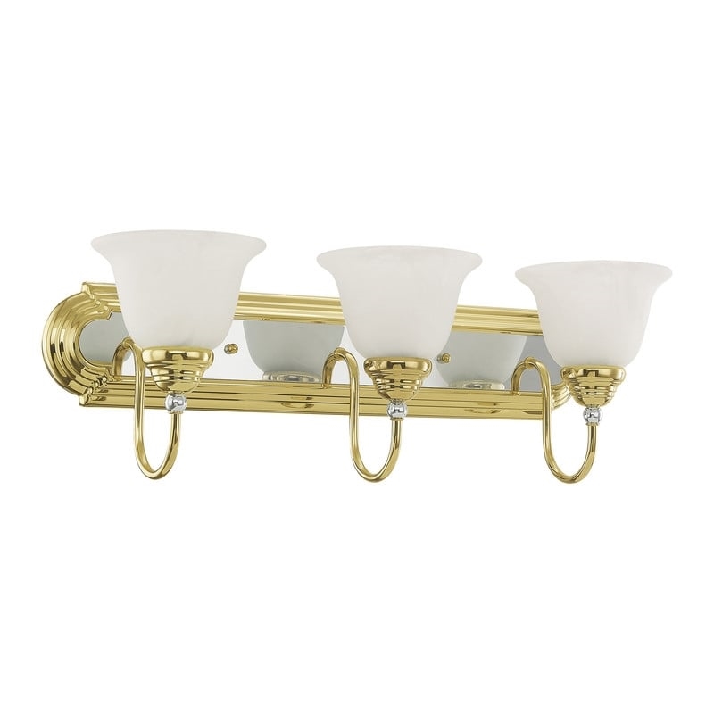 Beaumont Lane 3 Light Bath Light in Polished Brass and Chrome