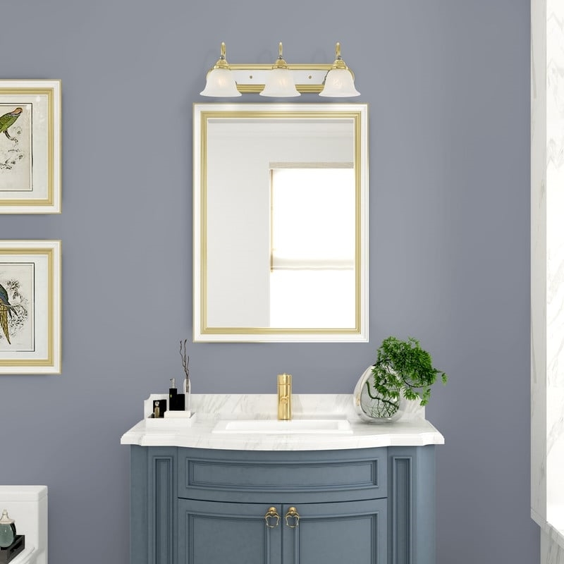 Beaumont Lane 3 Light Bath Light in Polished Brass and Chrome