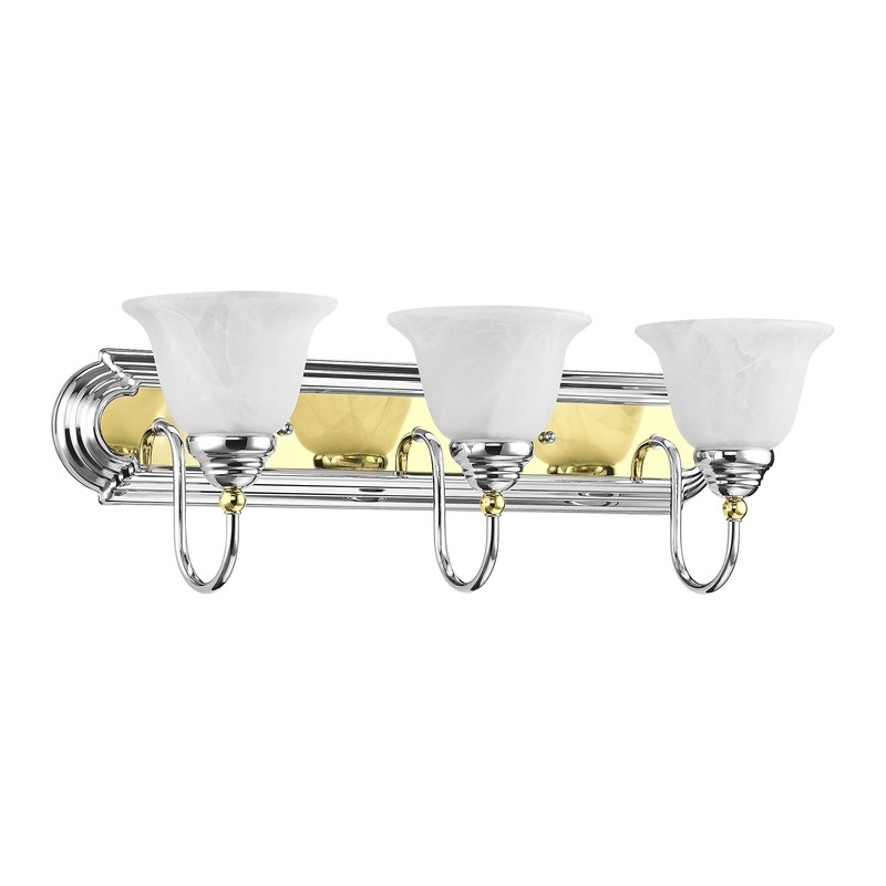 Beaumont Lane 3 Light Bath Light in Chrome and Polished Brass