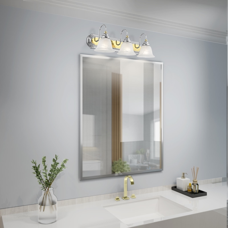 Beaumont Lane 3 Light Bath Light in Chrome and Polished Brass