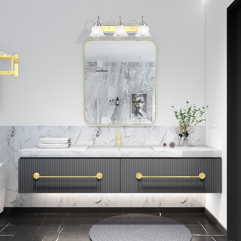 Beaumont Lane 3 Light Bath Light in Chrome and Polished Brass