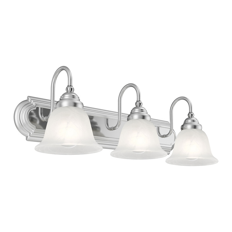 Beaumont Lane 3 Light Bath Light in Brushed Nickel with Chrome Insert