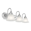 Beaumont Lane 3 Light Bath Light in Brushed Nickel with Chrome Insert