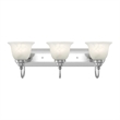 Beaumont Lane 3 Light Bath Light in Brushed Nickel with Chrome Insert