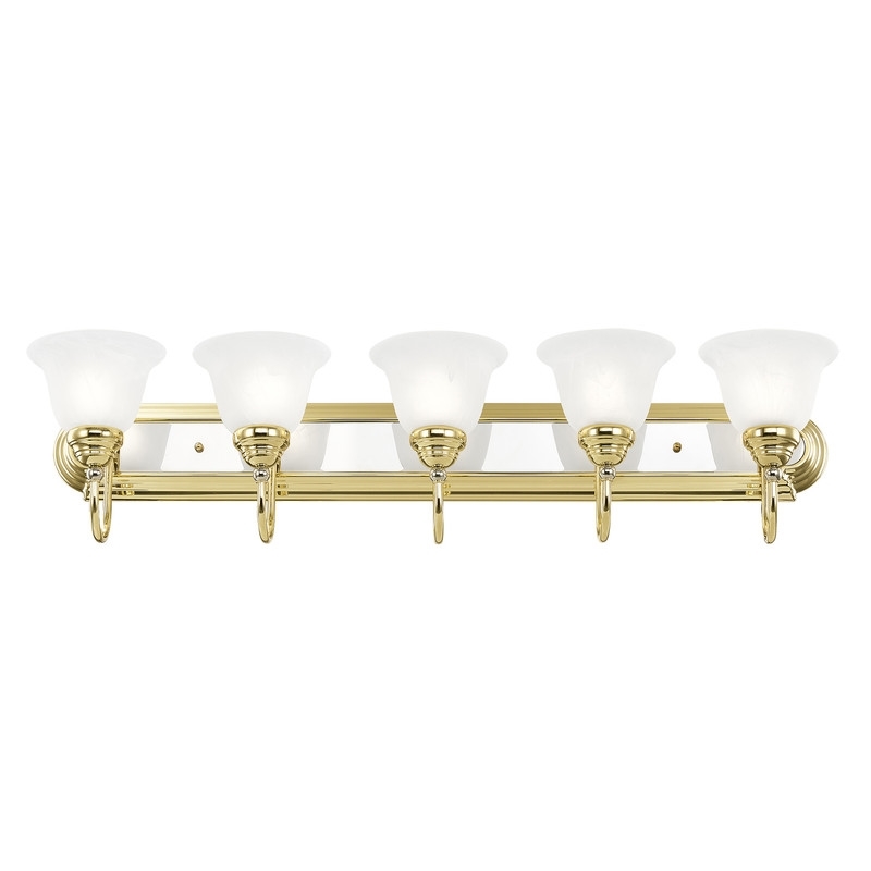 Beaumont Lane 5 Light Bath Light in Polished Brass and Chrome