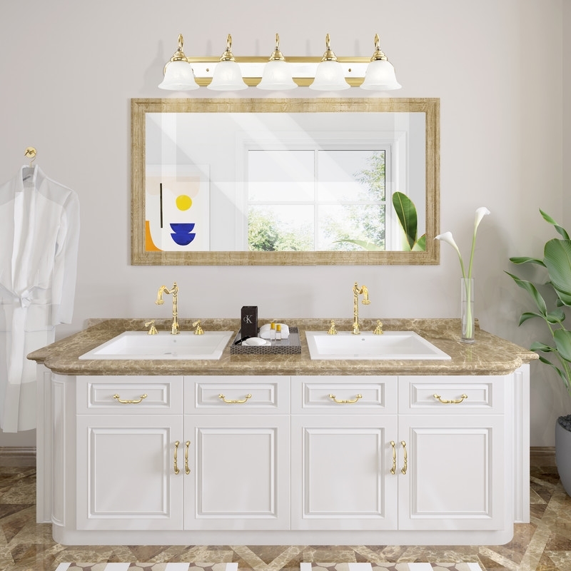 Beaumont Lane 5 Light Bath Light in Polished Brass and Chrome