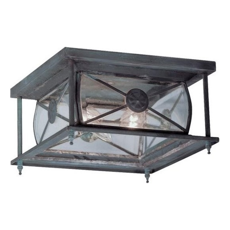 Beaumont Lane 2 Light Outdoor Ceiling Mount in Charcoal