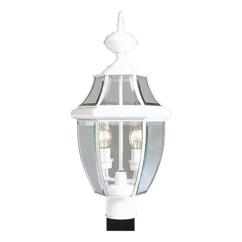 Beaumont Lane 2 Light Outdoor Post Head in White