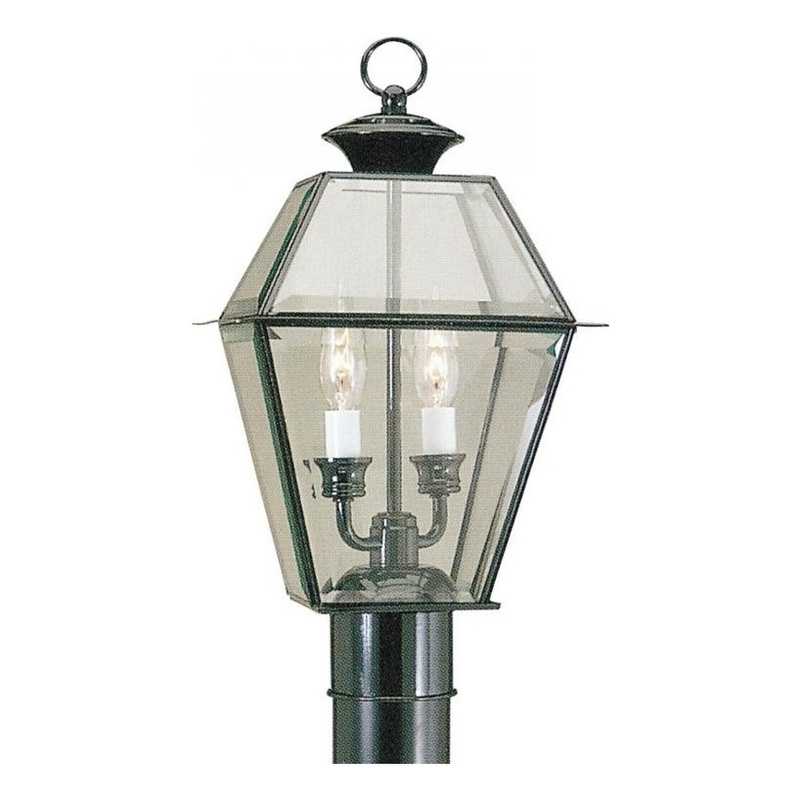Beaumont Lane 2 Light Outdoor Post Head in Black