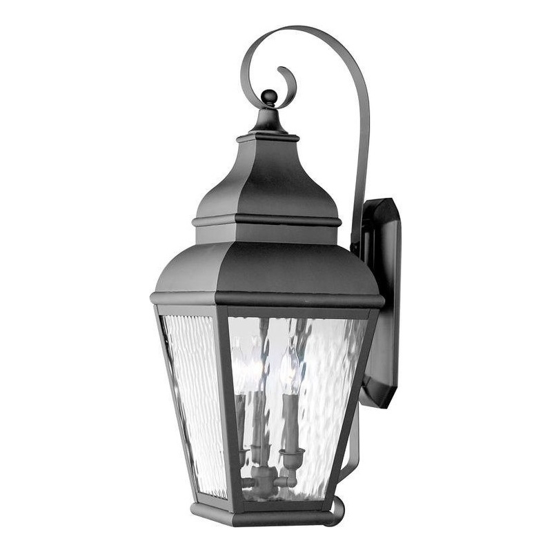 Beaumont Lane 3 Light Outdoor Wall Lantern in Black