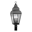 Beaumont Lane 3 Light Outdoor Post Head in Black