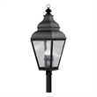 Beaumont Lane 4 Light Outdoor Post Head in Black