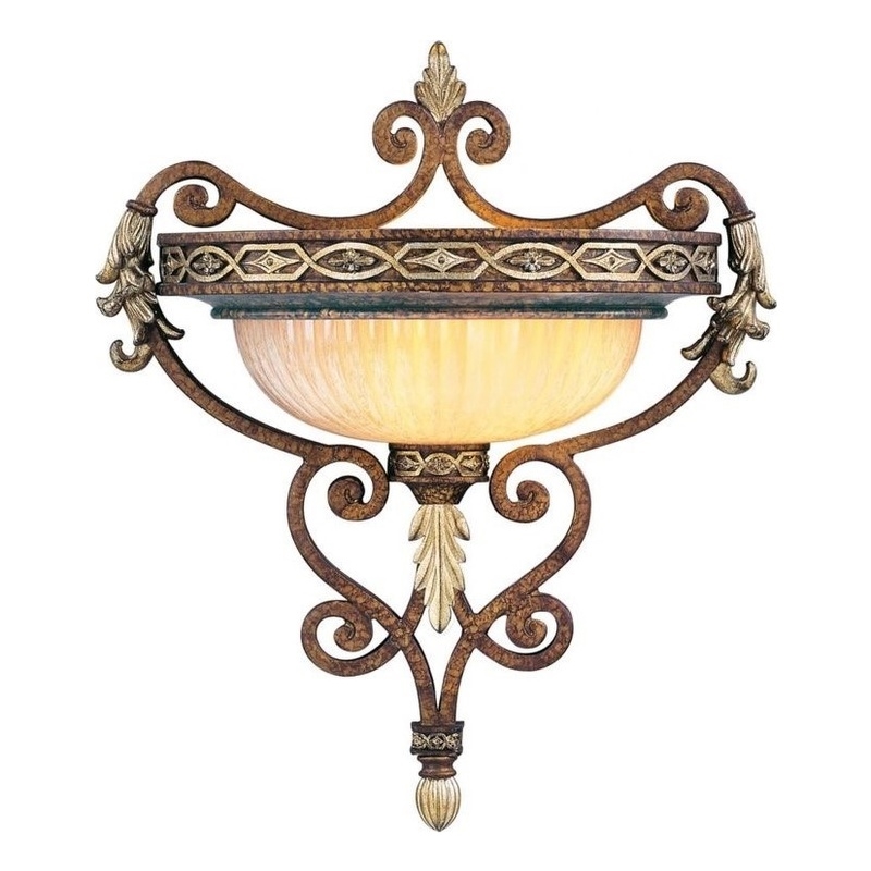 Beaumont Lane Wall Sconce in Palacial Bronze with Gilded Accents