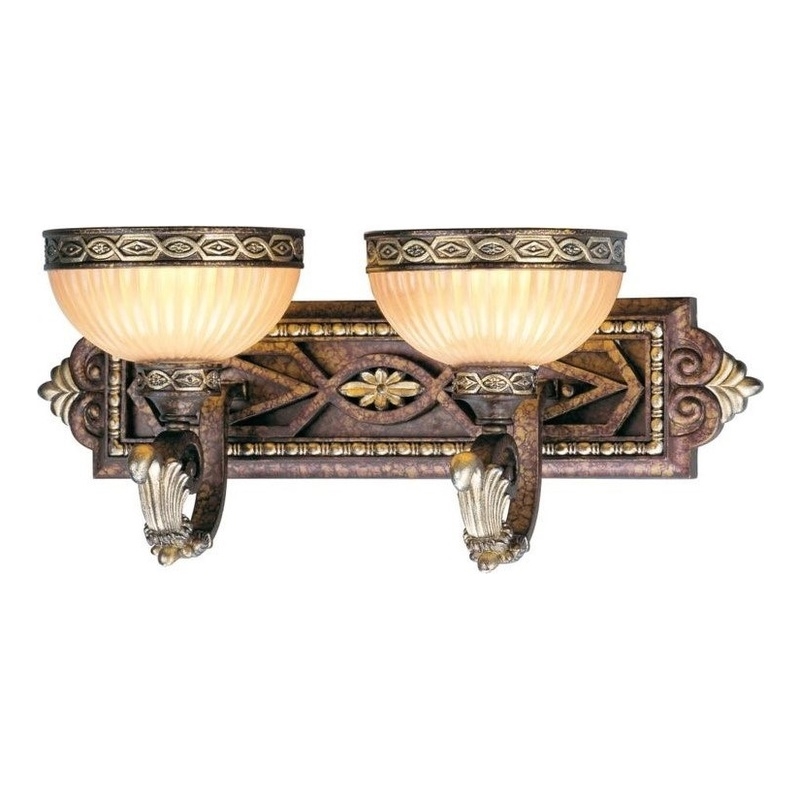 Beaumont Lane 2 Light Bath Light in Palacial Bronze and Gilded Accents