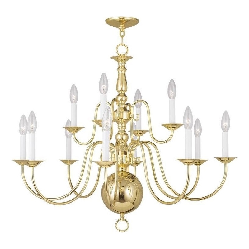 Beaumont Lane 12 Light Chandelier in Polished Brass