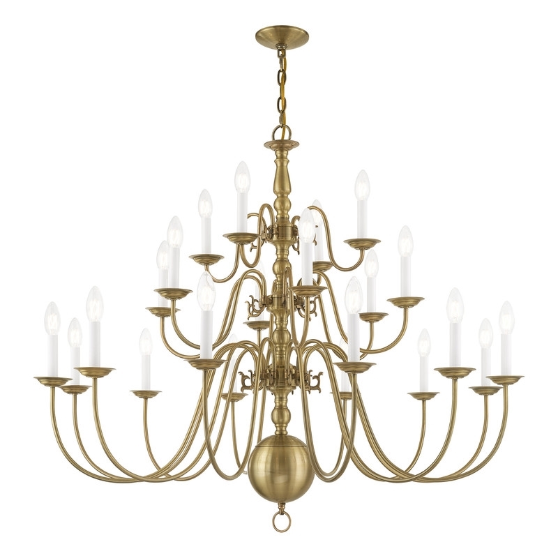 Beaumont Lane 22 Light Chandelier in Antique Brass