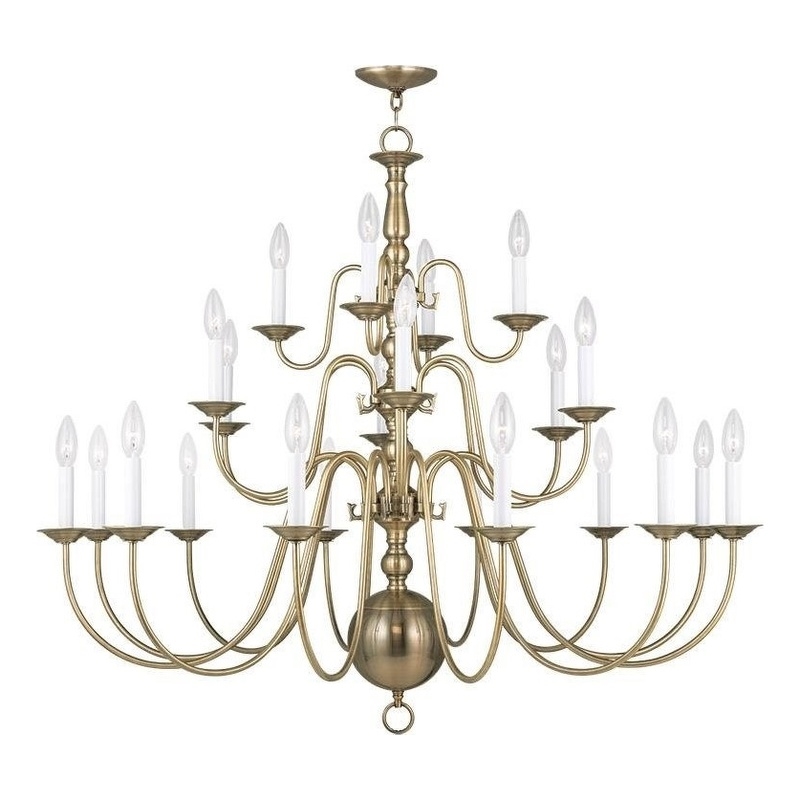 Beaumont Lane 22 Light Chandelier in Antique Brass