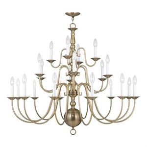 Beaumont Lane 22 Light Chandelier in Antique Brass