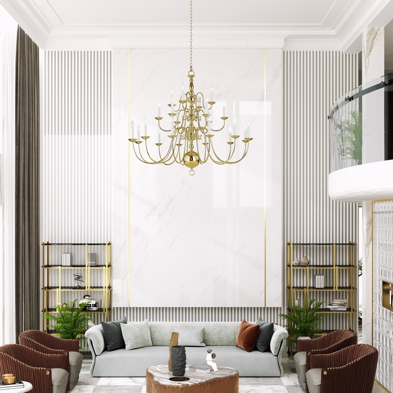 Beaumont Lane 22 Light Chandelier in Polished Brass