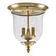 Beaumont Lane 3 Light Ceiling Mount in Antique Brass