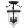 Beaumont Lane 3 Light Ceiling Mount in Black