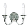 Beaumont Lane 2 Light Wall Sconce in Brushed Nickel