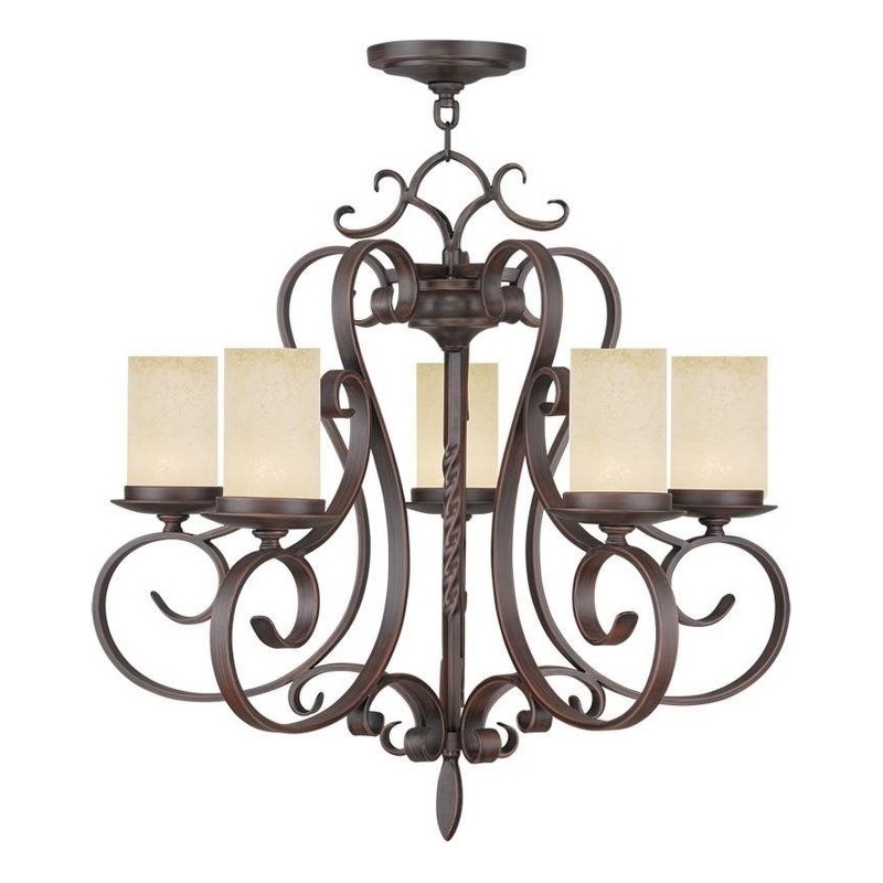 Beaumont Lane 5 Light Chandelier in Imperial Bronze