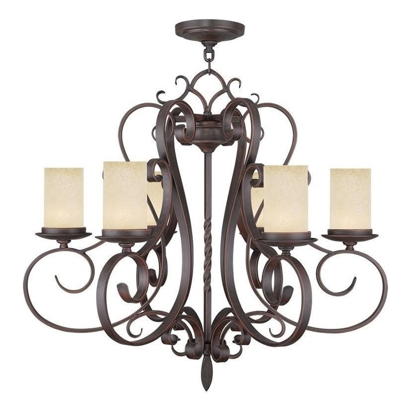 Beaumont Lane 6 Light Chandelier in Imperial Bronze