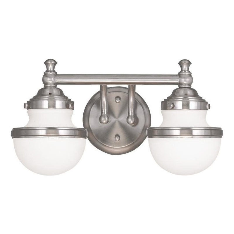 Beaumont Lane 2 Light Bath Light in Brushed Nickel