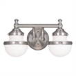 Beaumont Lane 2 Light Bath Light in Brushed Nickel