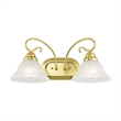 Beaumont Lane 2 Light Bath Light in Polished Brass