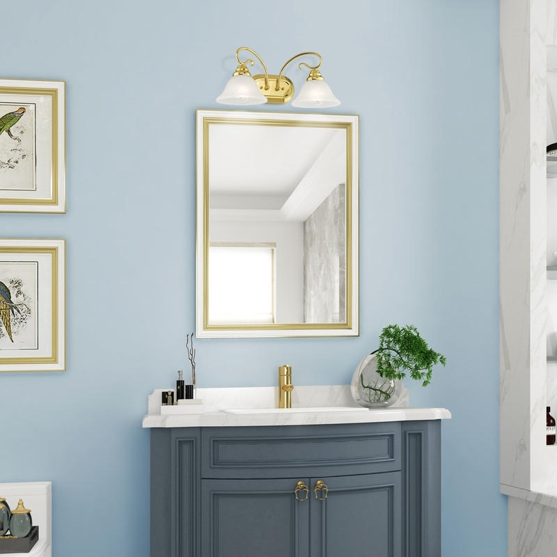 Beaumont Lane 2 Light Bath Light in Polished Brass