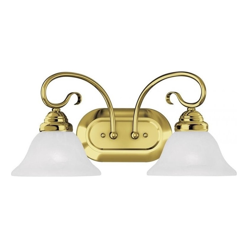Beaumont Lane 2 Light Bath Light in Polished Brass