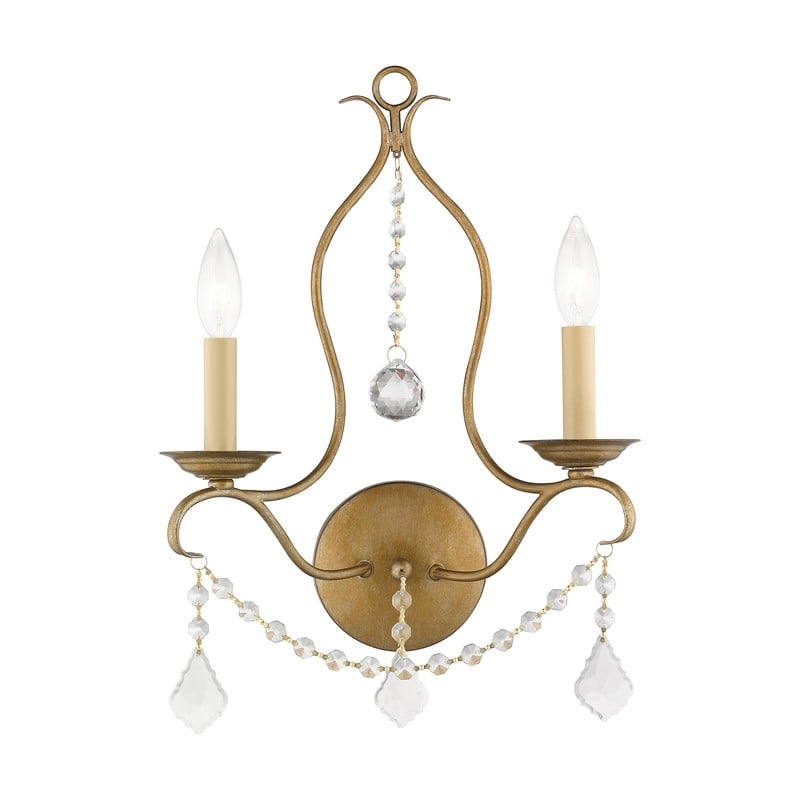 Beaumont Lane 2 Light Wall Sconce in Antique Gold Leaf